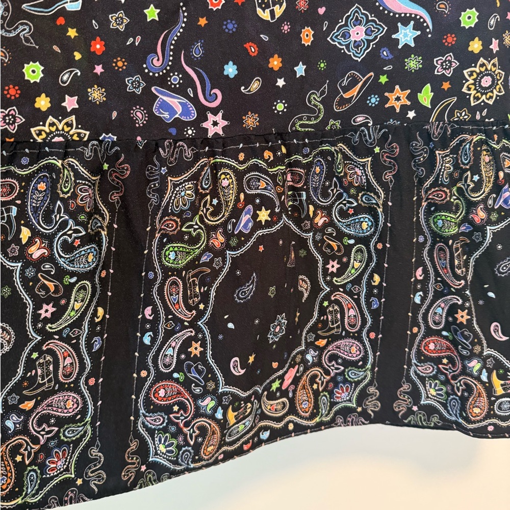 Never Fully Dressed Multicolor Paisley Long Sleeve Dress - Picture 3 of 8